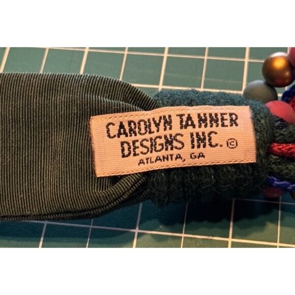 Carolyn Tanner Designs Multicolor Beaded Braided Elastic Belt - Picture 2 of 6